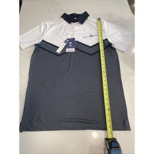 Boston Scott Men's S Athletic Performance Golf Shirt Black Gray NWT